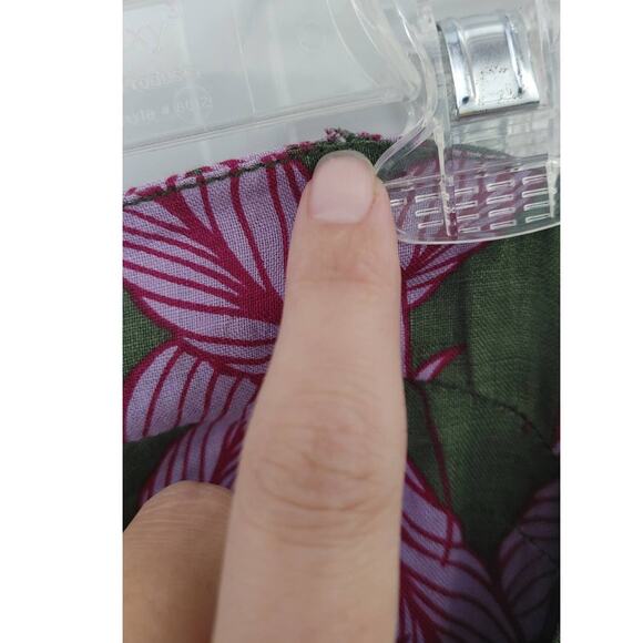 ELIOT Madewell Maxi Halter Dress 100% Linen Leaves Olive NWT Damaged - Picture 6 of 7